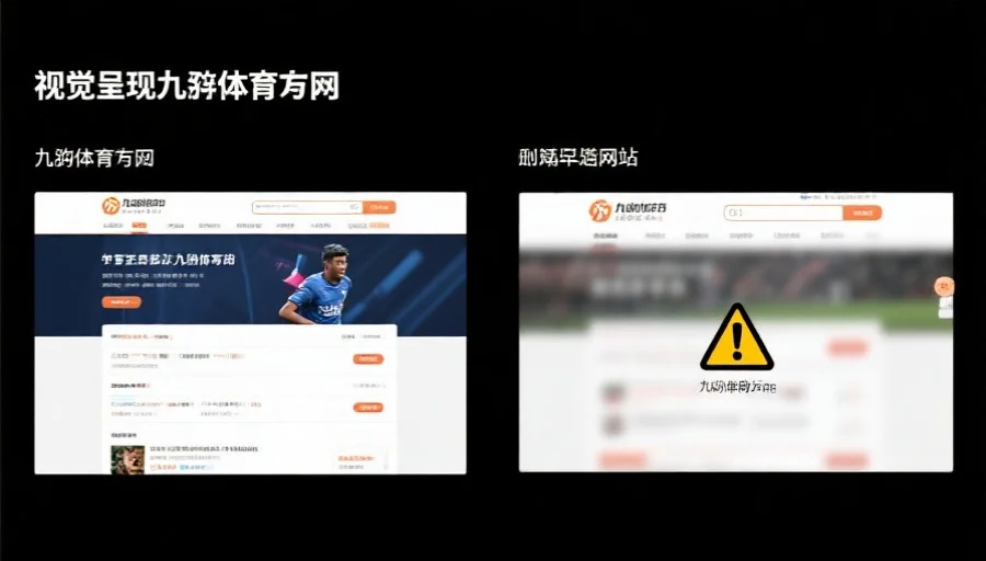 九游体育官网与仿冒网站对比